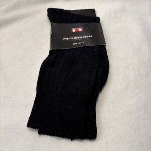 One Pair Max Grey Fine Men's Socks Size 10-13 Made in Turkey 75% Cotton black